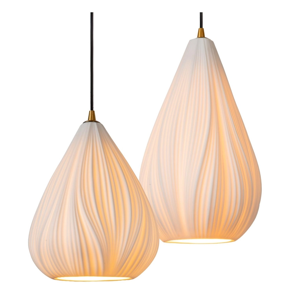 Design pendant lamp Cinzia white Ø 55,5cm Lucide 5411212135001