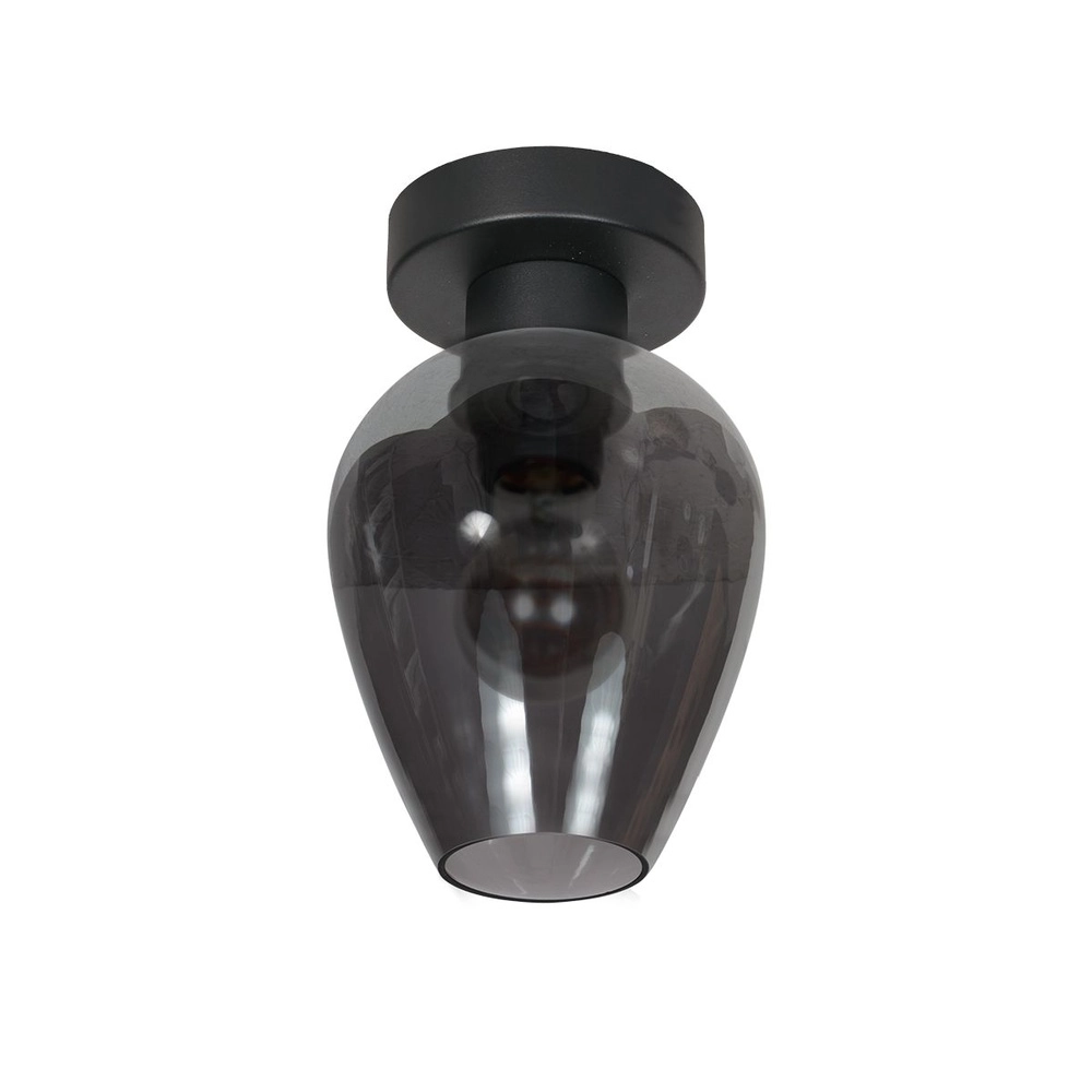 Ceiling lamp Bloeba smoke glass Ø 15cm