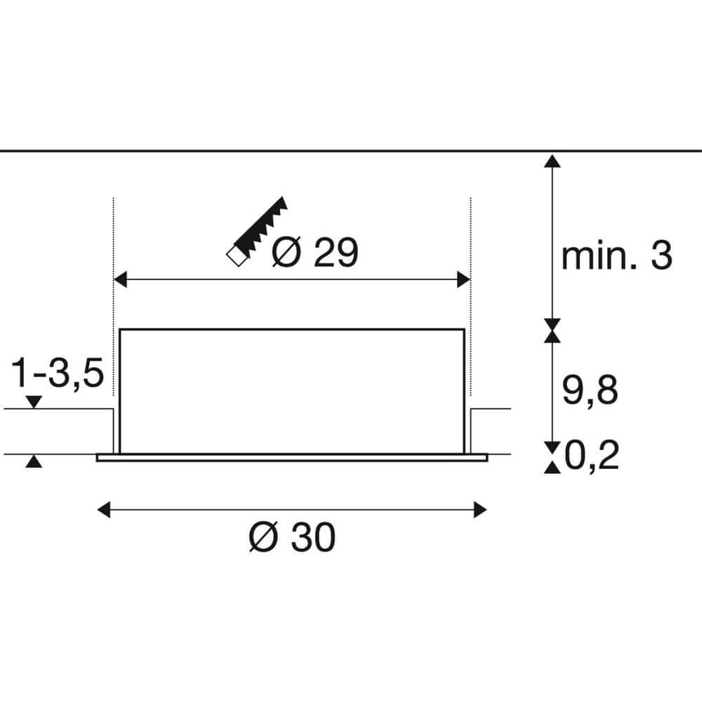 Recessed ceiling lamp Medo 30 white Ø 30cm with frame SLV 4024163297707