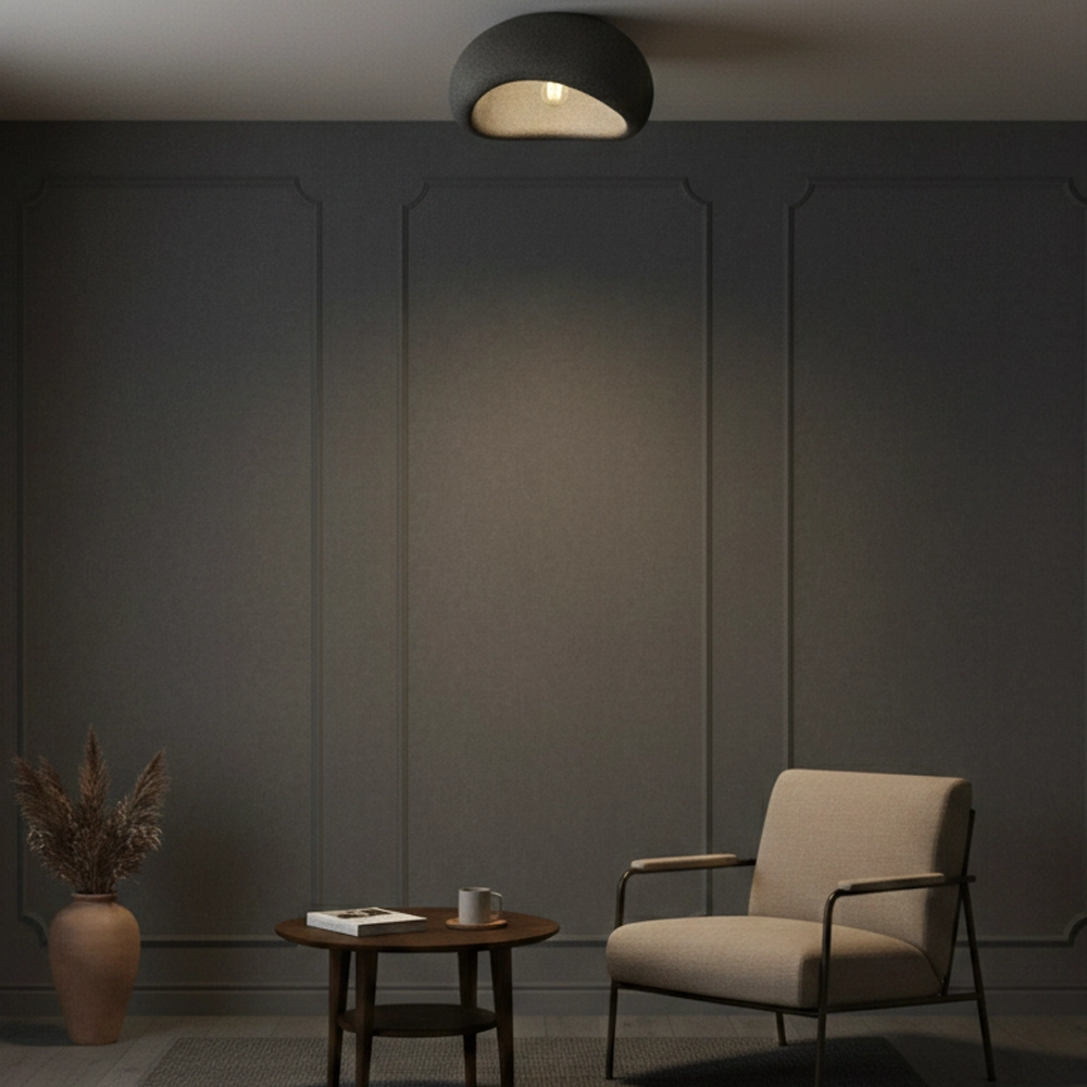 Natural ceiling lamp Aere grey 40cm