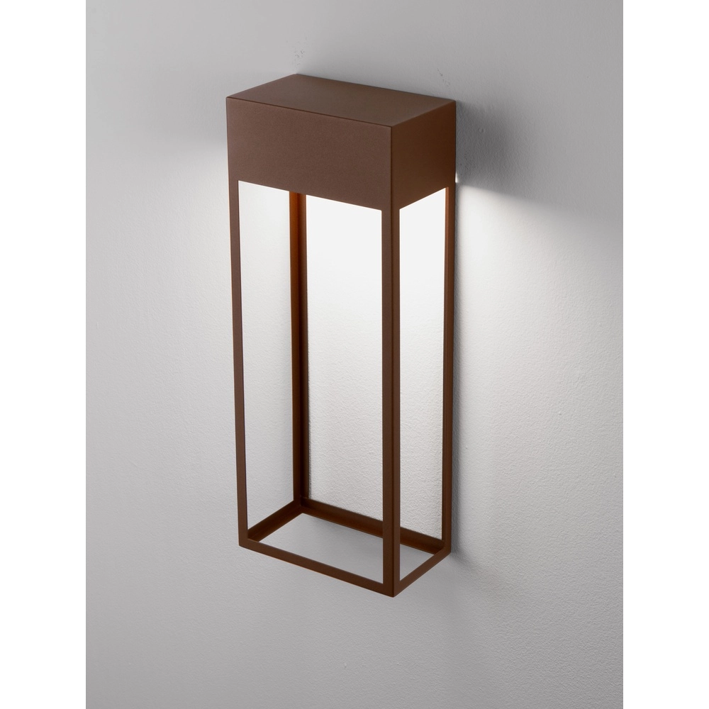 Sleek wall lamp Moby Rusty brown