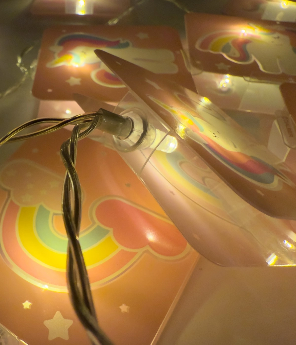 String lights Unicorns pink for children's room Dalber 8420406415956