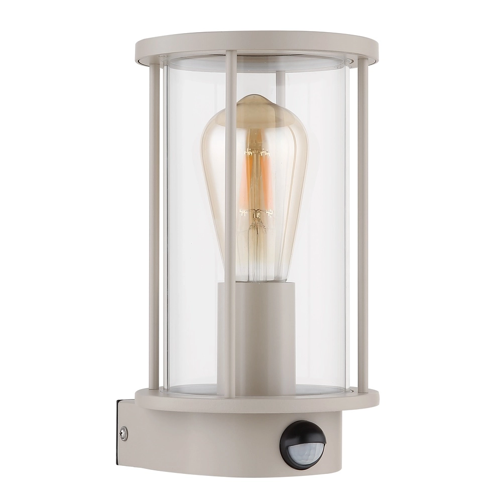 Outdoor wall lamp Gracey with sensor sand brown Globo 9007371593576