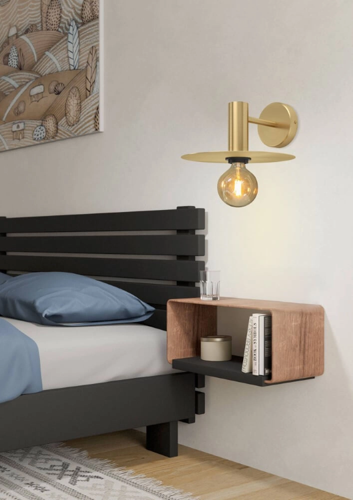 Gold wall lamp Escandell Eglo 9008606273898