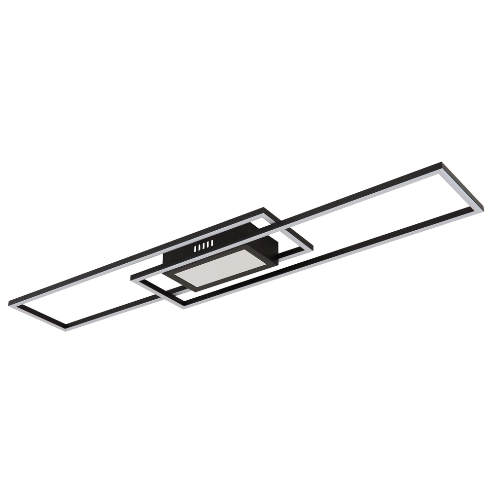 Modern ceiling lamp Saunders black rectangle Globo 9007371478354