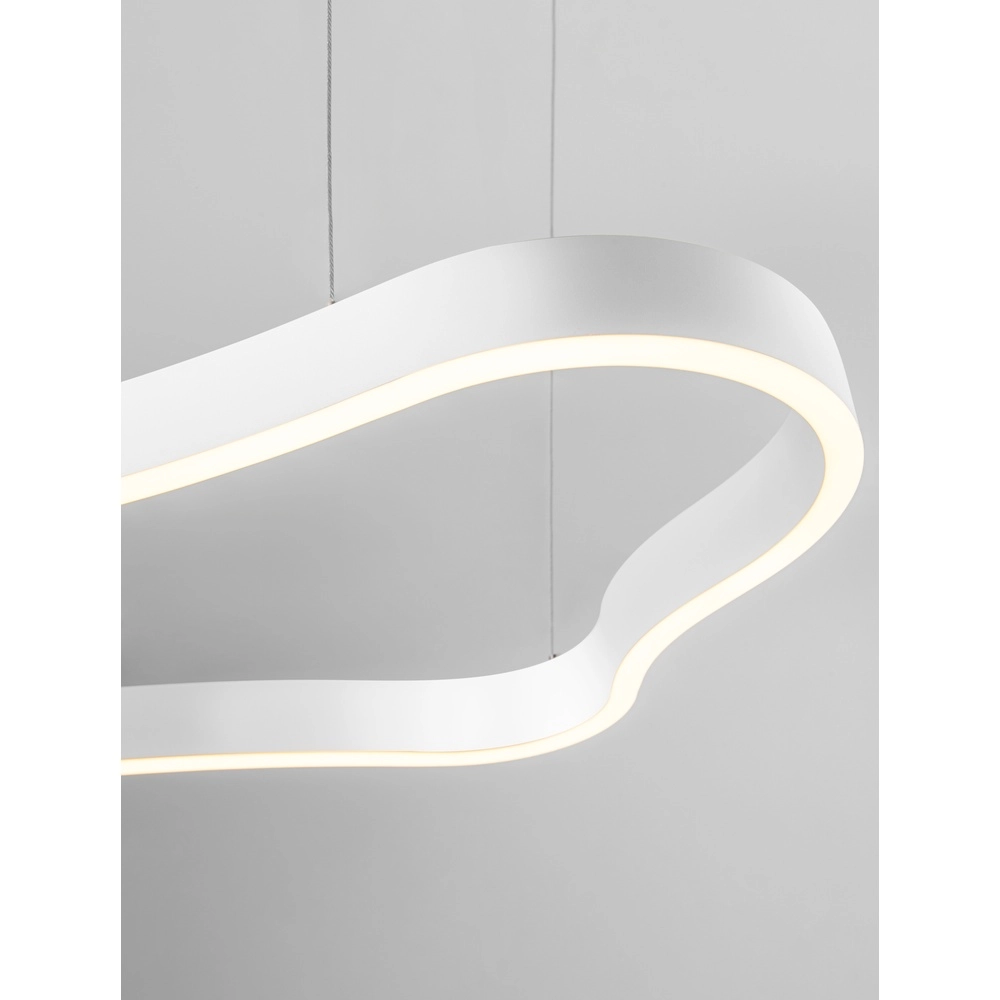 Natural shape pendant lamp Dussa white 90cm Lyora 5212017463043
