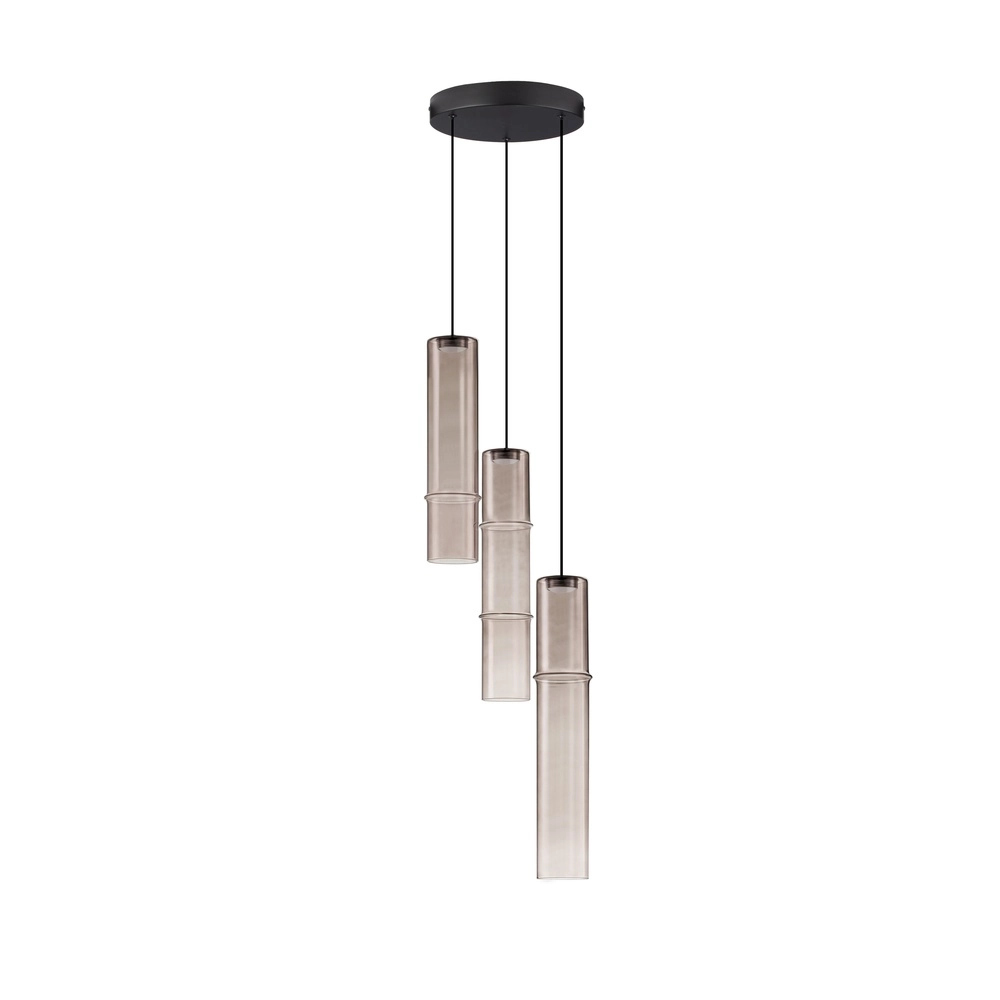 Unique pendant lamp Sano 3-light smoke glass Lyora 5212017474032