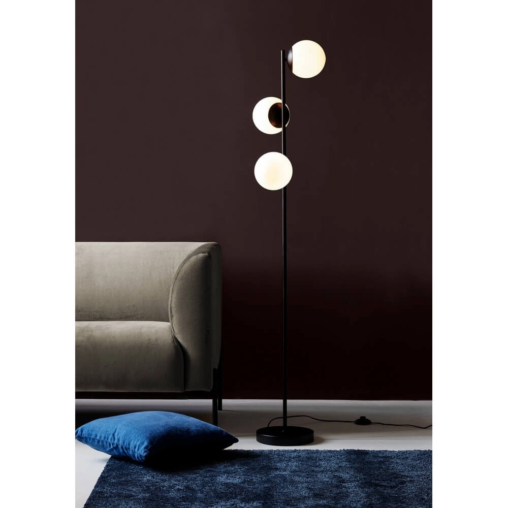 Floor lamp Lilly 3-light black with white sphere Nordlux 5701581459182