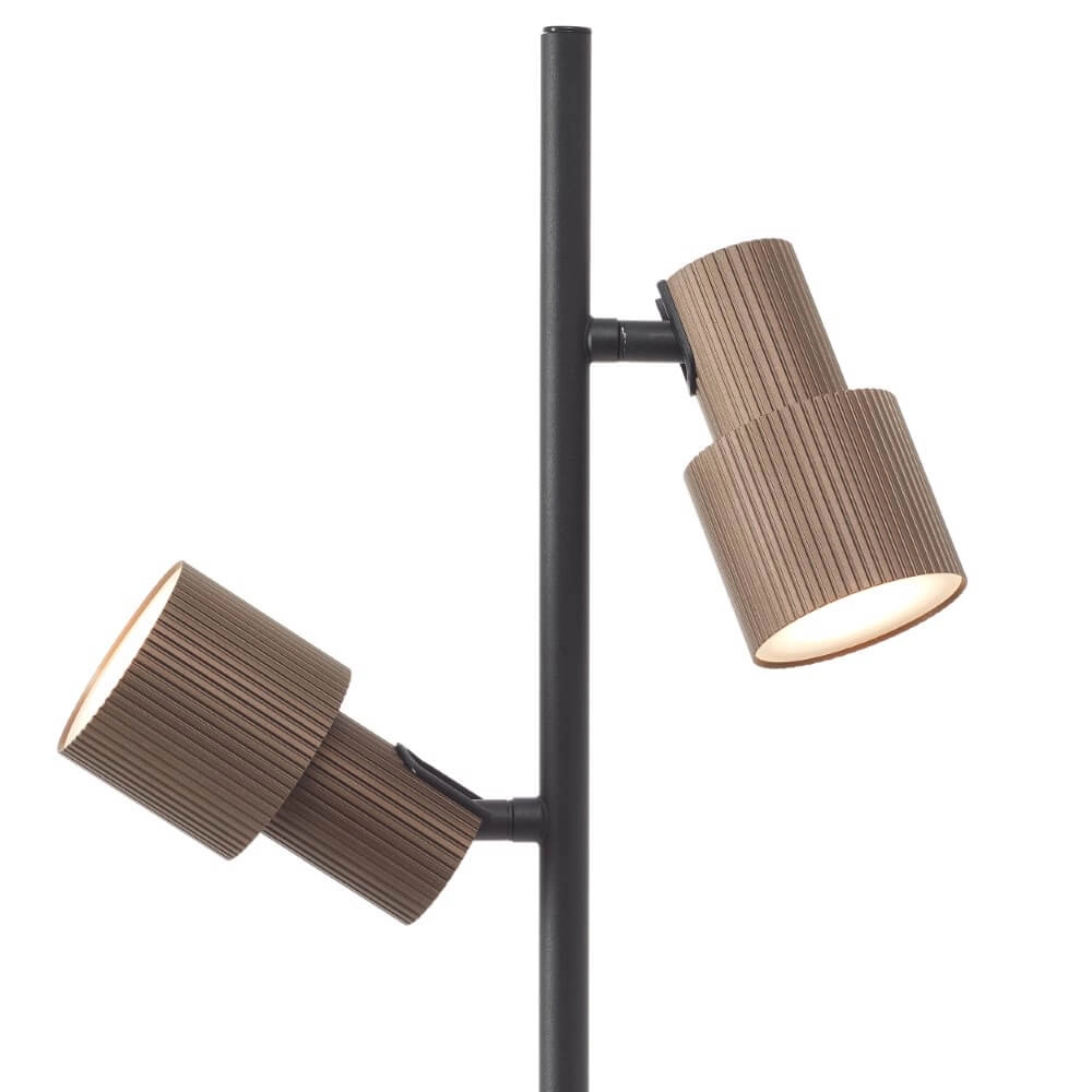 Design floor lamp Cadiz black with bronze Brilliant 4004353446924