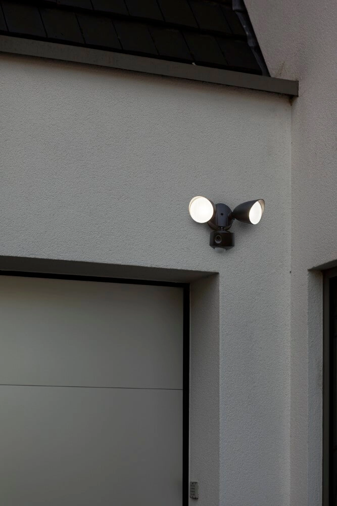 Wall lamp Draco black with camera Lutec 6939412013992