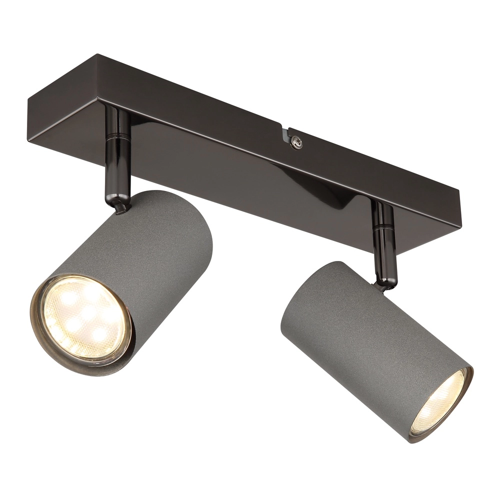 Ceiling lamp 2-lights Robby gunmetal