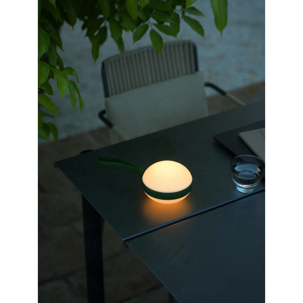 Sleek table lamp Bring To-Go green Ø 12cm Nordlux 5704924014734