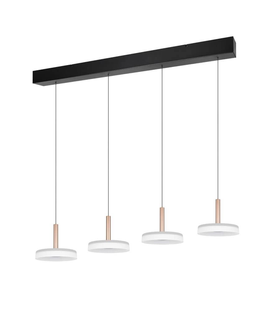 4-light LED pendant light Celeste white glass Trio 4017807627404