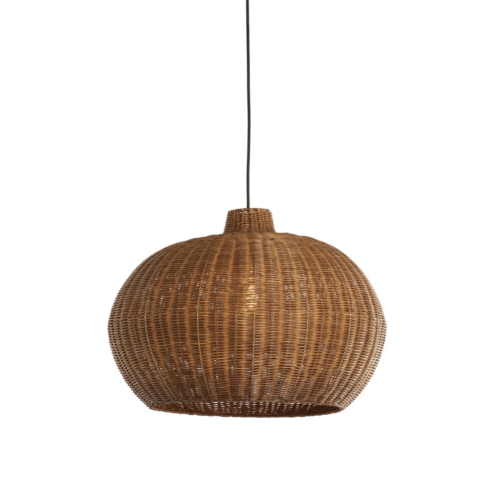 Rattan pendant lamp Melzor Ø 55cm - dark brown Light & Living 8717807820572