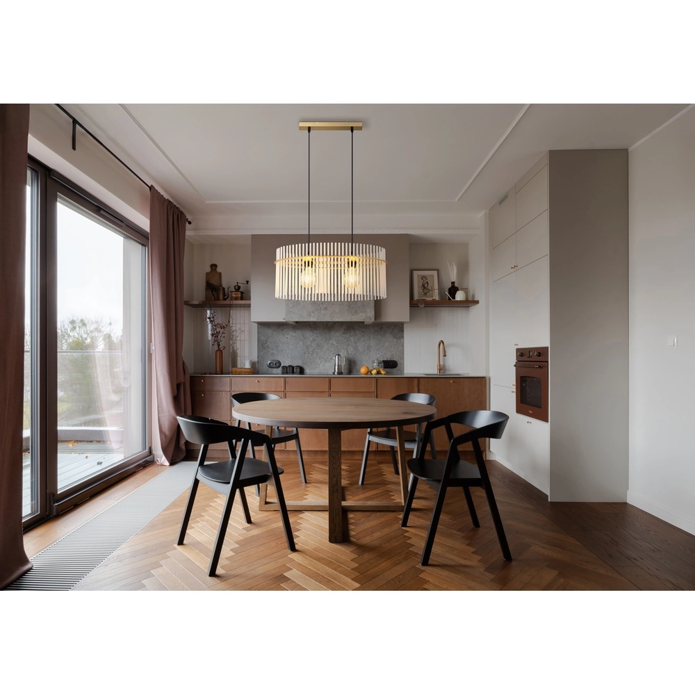 Pendant lamp Gorley Gold with white glass sticks Globo 9007371509140