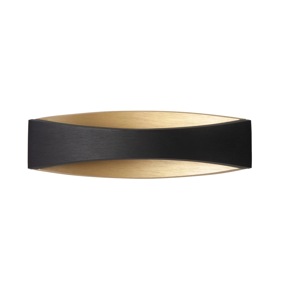 Sleek wall lamp Medusa 25cm black and gold
