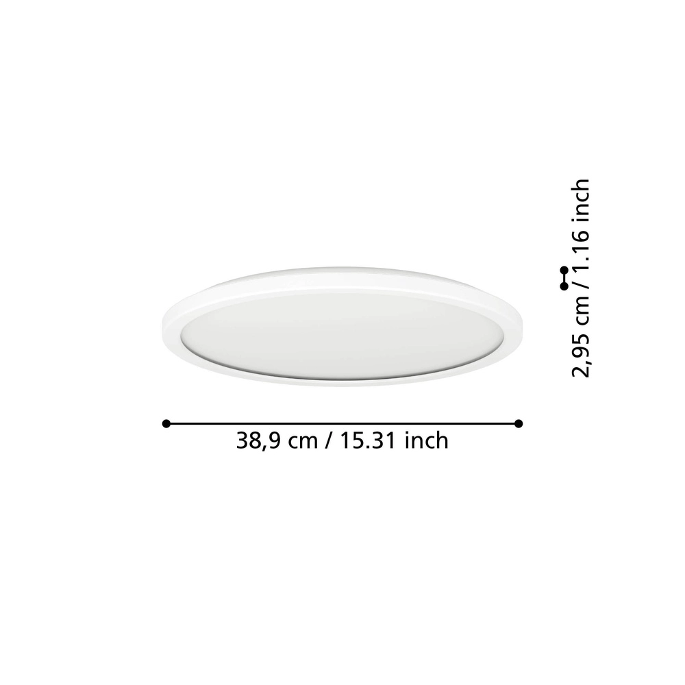 Smart bathroom lamp Rovito-Z round - white - Ø 38,9cm Eglo 9008606329786
