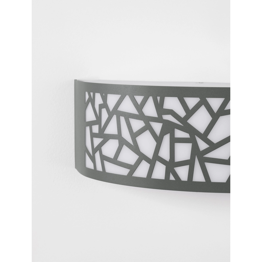 Grey wall lamp Zenith oval Lyora 5212017435521