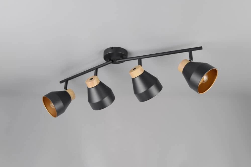 Design ceiling lamp 4-light Valentin black Trio 4017807637434