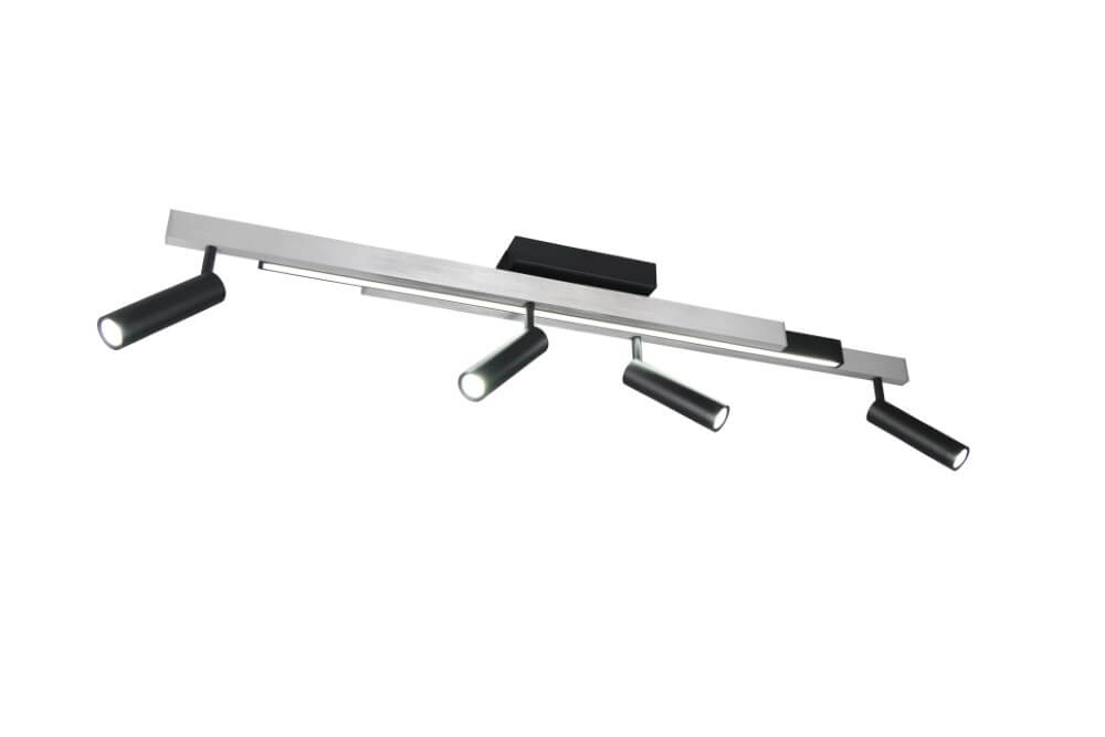 4-light LED spot Zeno metal with black Trio 4017807614619