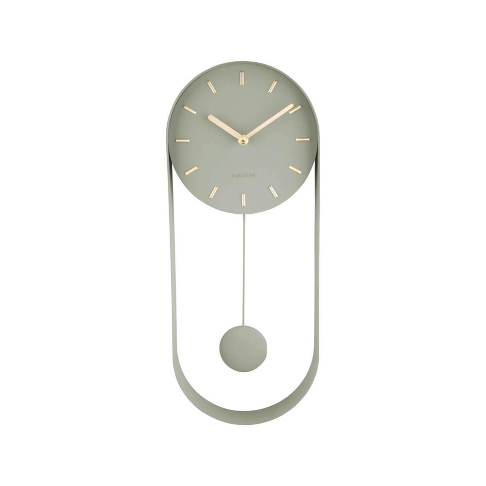 Wall Clock Pendulum Charm green - Ø 20 x 50cm