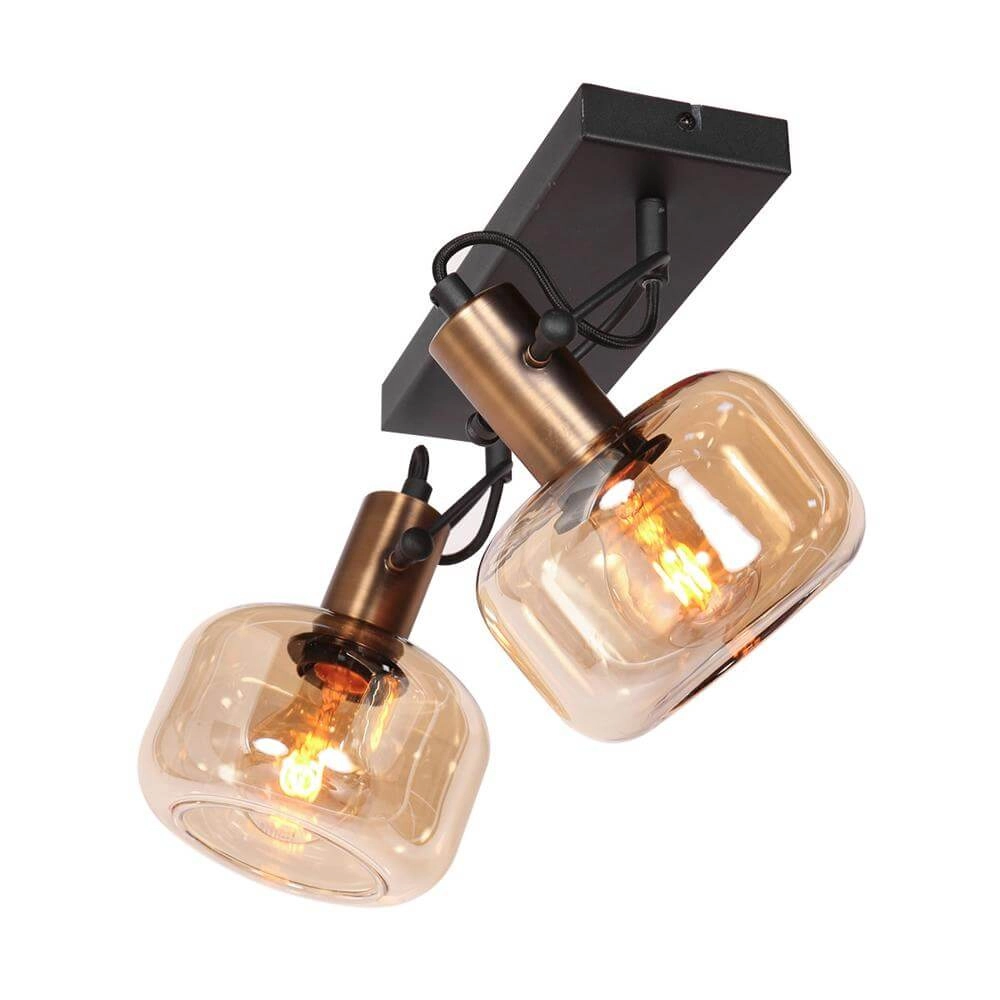 Double wall lamp Glaslic Amber glass Steinhauer 8712746174052
