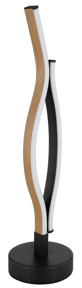Table lamp Geronimo black with wood Globo 9007371448050
