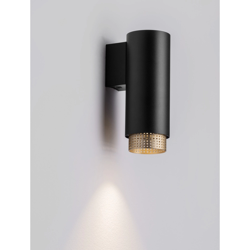 Wall spotlight Nessi black with gold