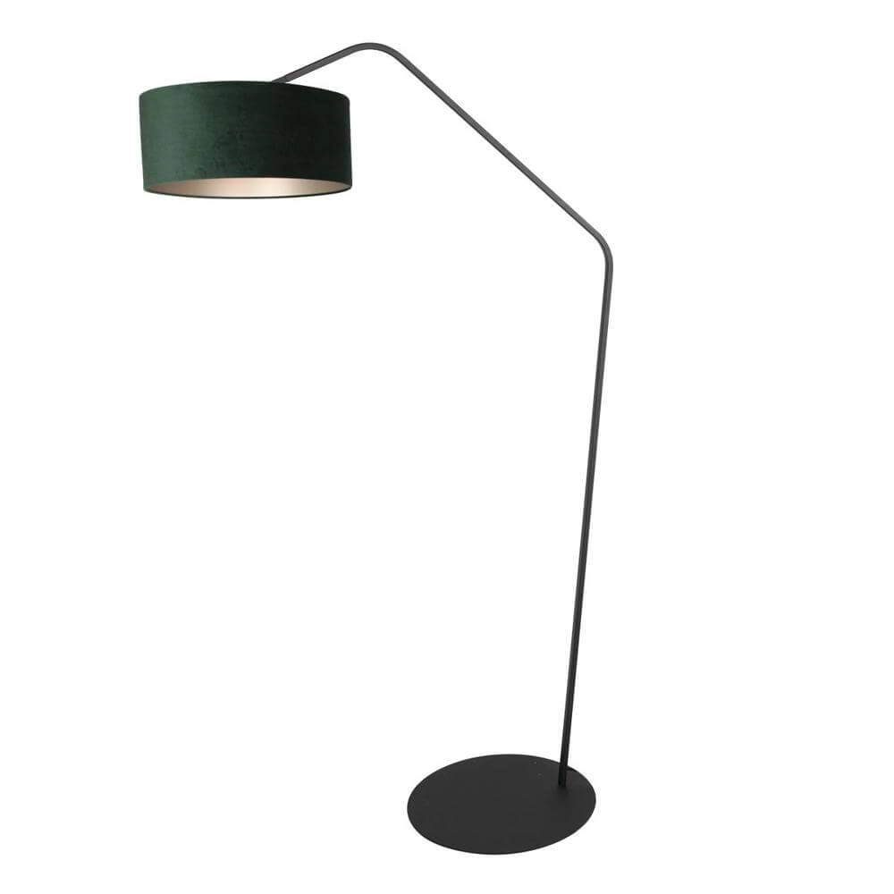 Floor lamp Zig-Zag black with green shade Ø 50cm Steinhauer 8712746179279