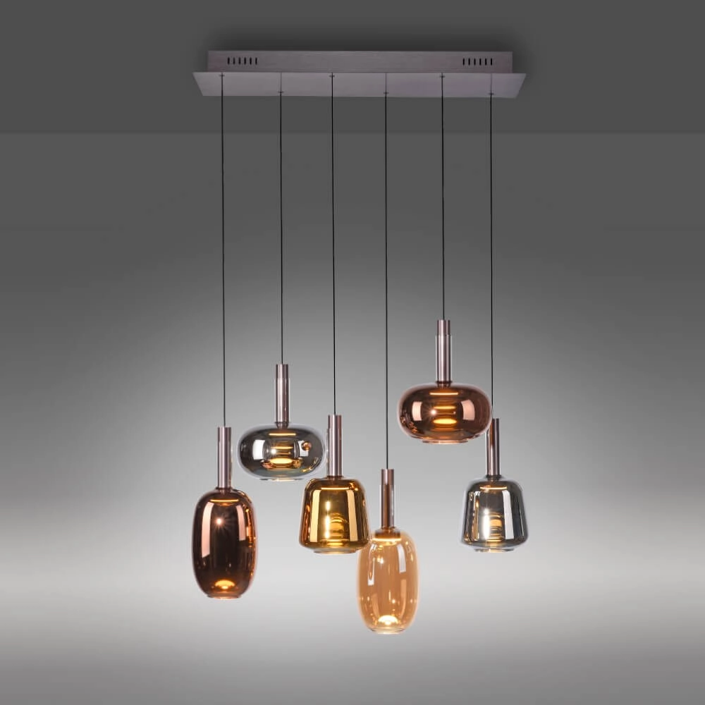 Cheerful hanging lamp Irides 6-light straight Paul Neuhaus 4012248383674