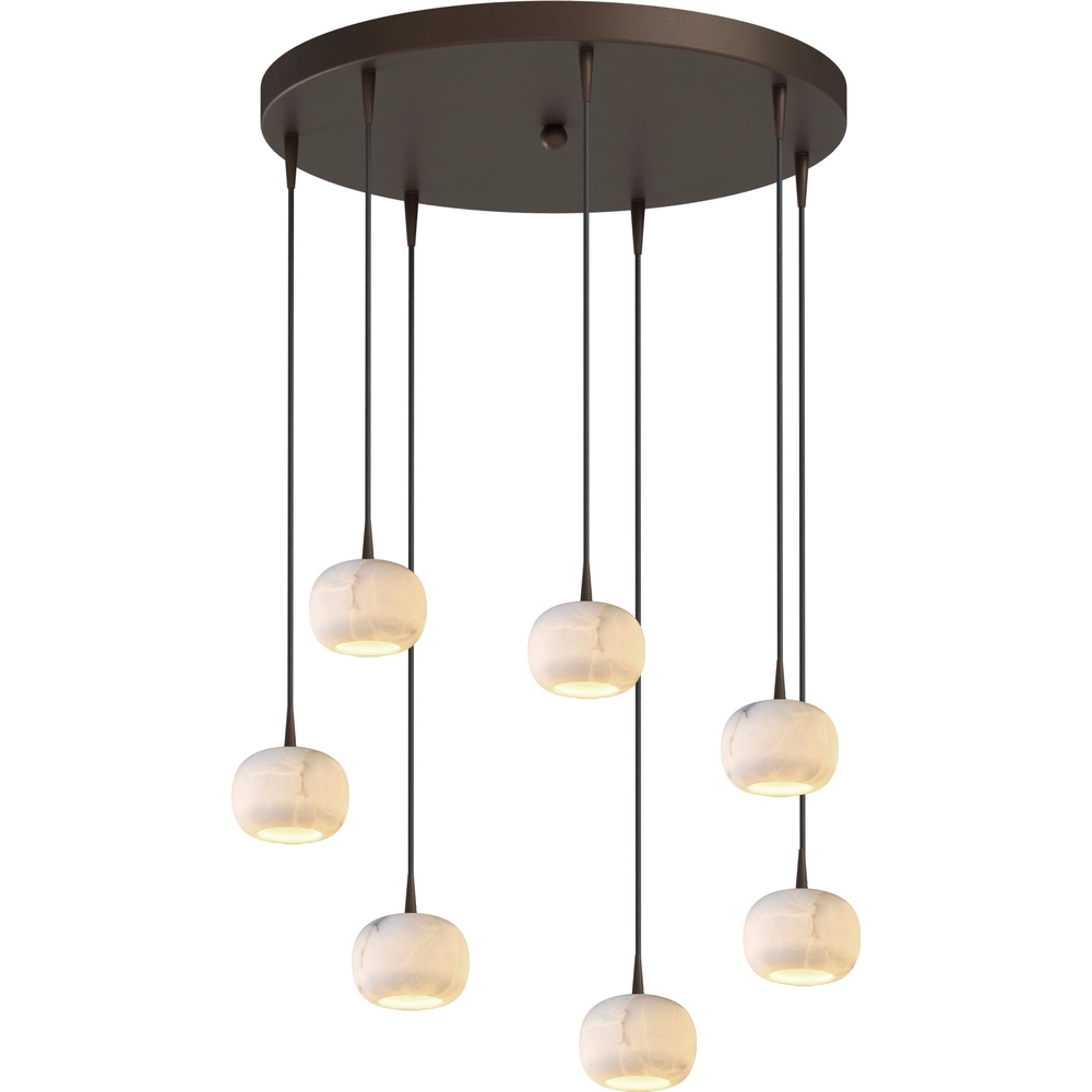 Design pendant lamp Alta 7-light cocoa