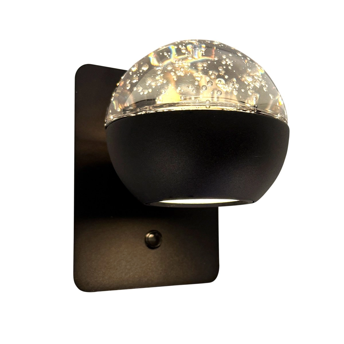 Led wall lamp Belluno black with glass - dimmable Steinhauer 8712746183948