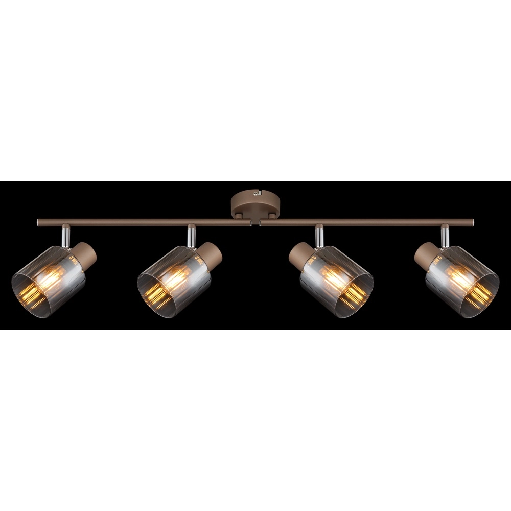 Ceiling lamp Walton 4-light coffee brown Globo 9007371580187