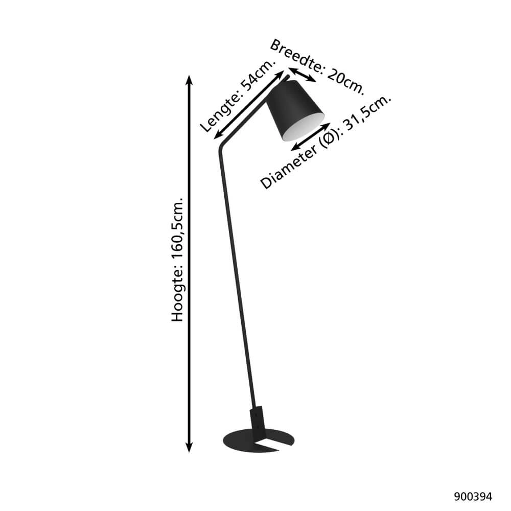 Black floor lamp Oneda Eglo 9008606243723