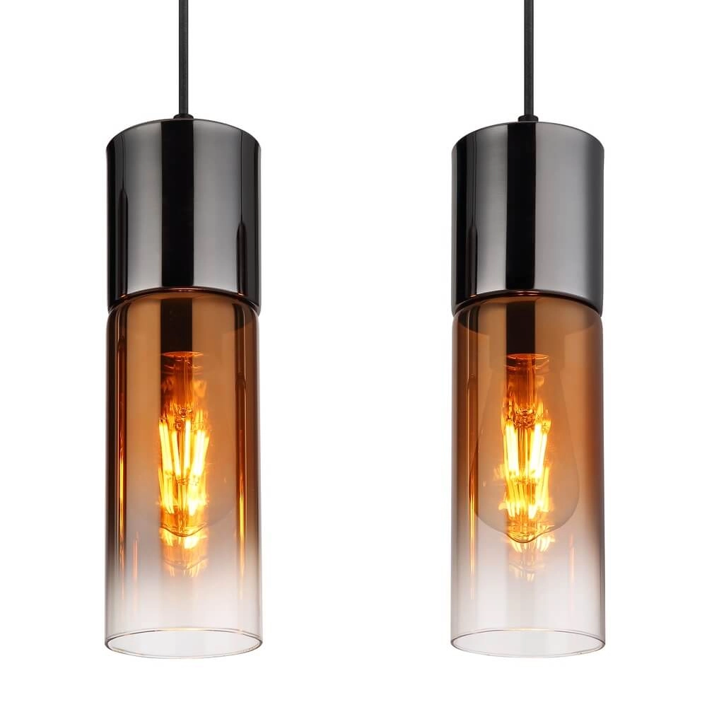 Sleek pendant lamp Annika 4-light gunmetal Globo 9007371471157