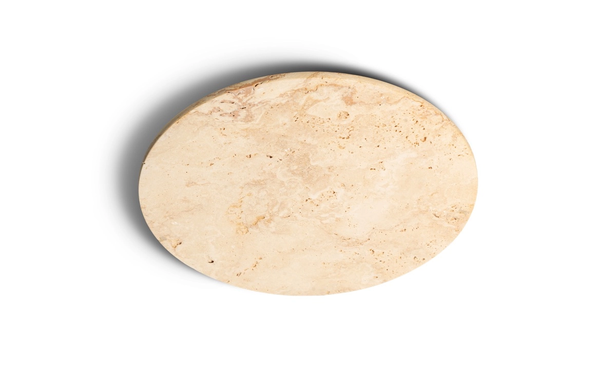 Travertine wall lamp Alysia Ø 30cm