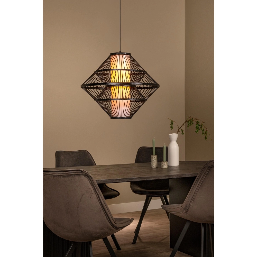 Pendant lamp Pasquino Ø 60cm black Lucide 5411212212252