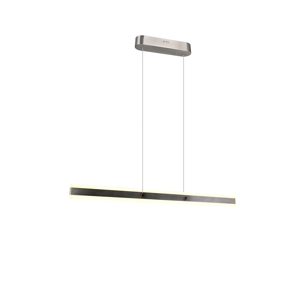 Modern pendant lamp Arcola 115cm nickel