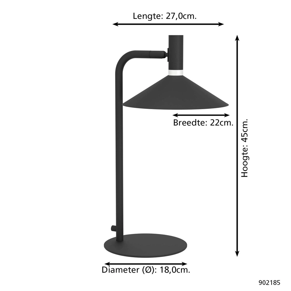 Table lamp Conomavilla-Z Smart Black Eglo 9008606360611