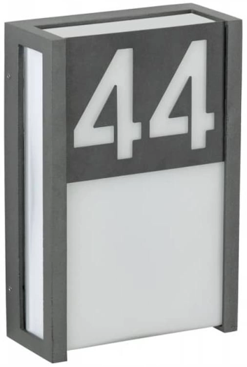 Illuminated house number Led Norris anthracite