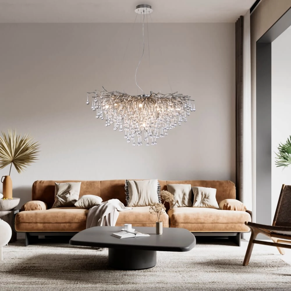 Unique chandelier Icicle metal Paul Neuhaus 4012248352137
