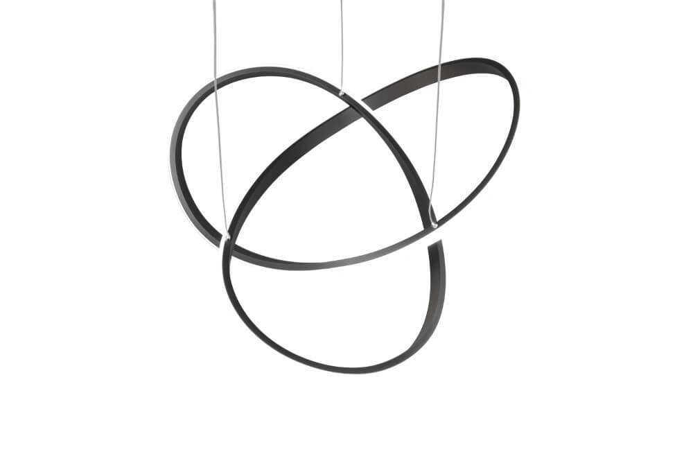 Led pendant light Course black Trio 4017807521542