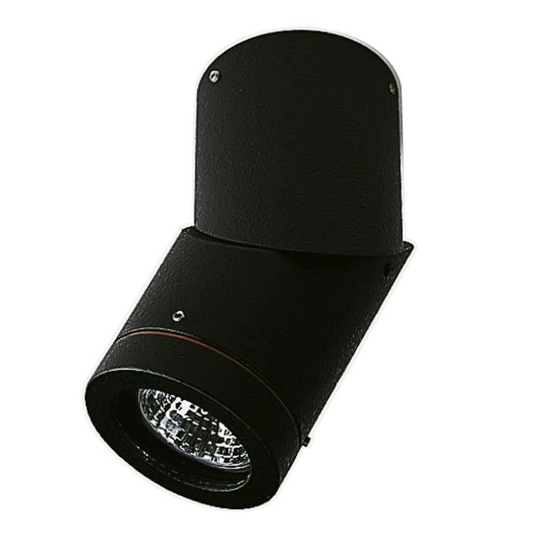 Surface-mounted spotlights outside ceiling Orientable black