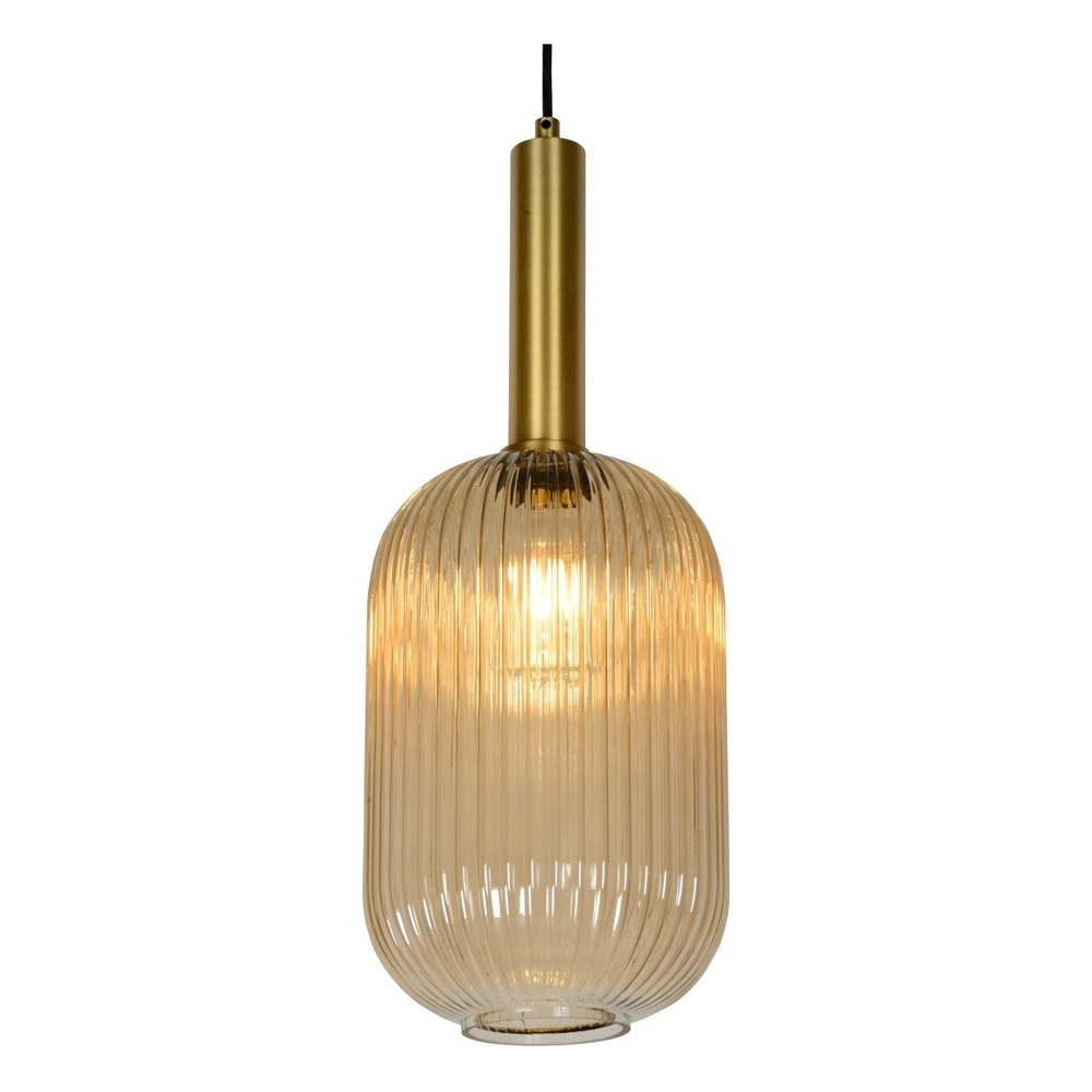 Pendant lamp Maloto Ø 20cm amber Lucide 5411212451187
