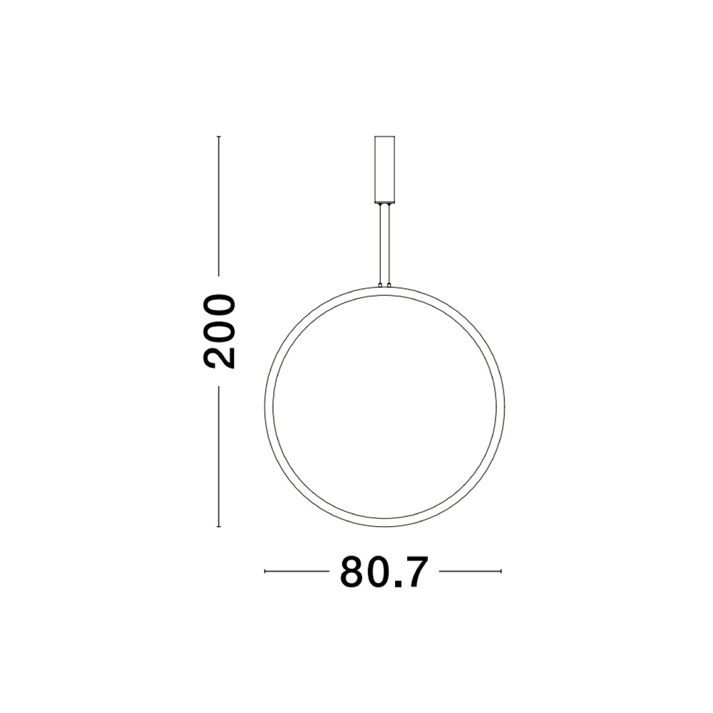 Round pendant lamp Change Ø 80.7cm gold Lyora 5212017437327