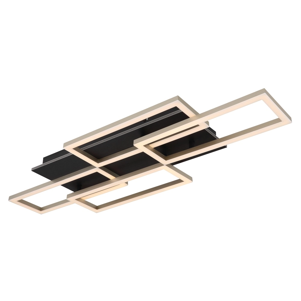 Design ceiling lamp Jeffry black with sand brown Globo 9007371522835