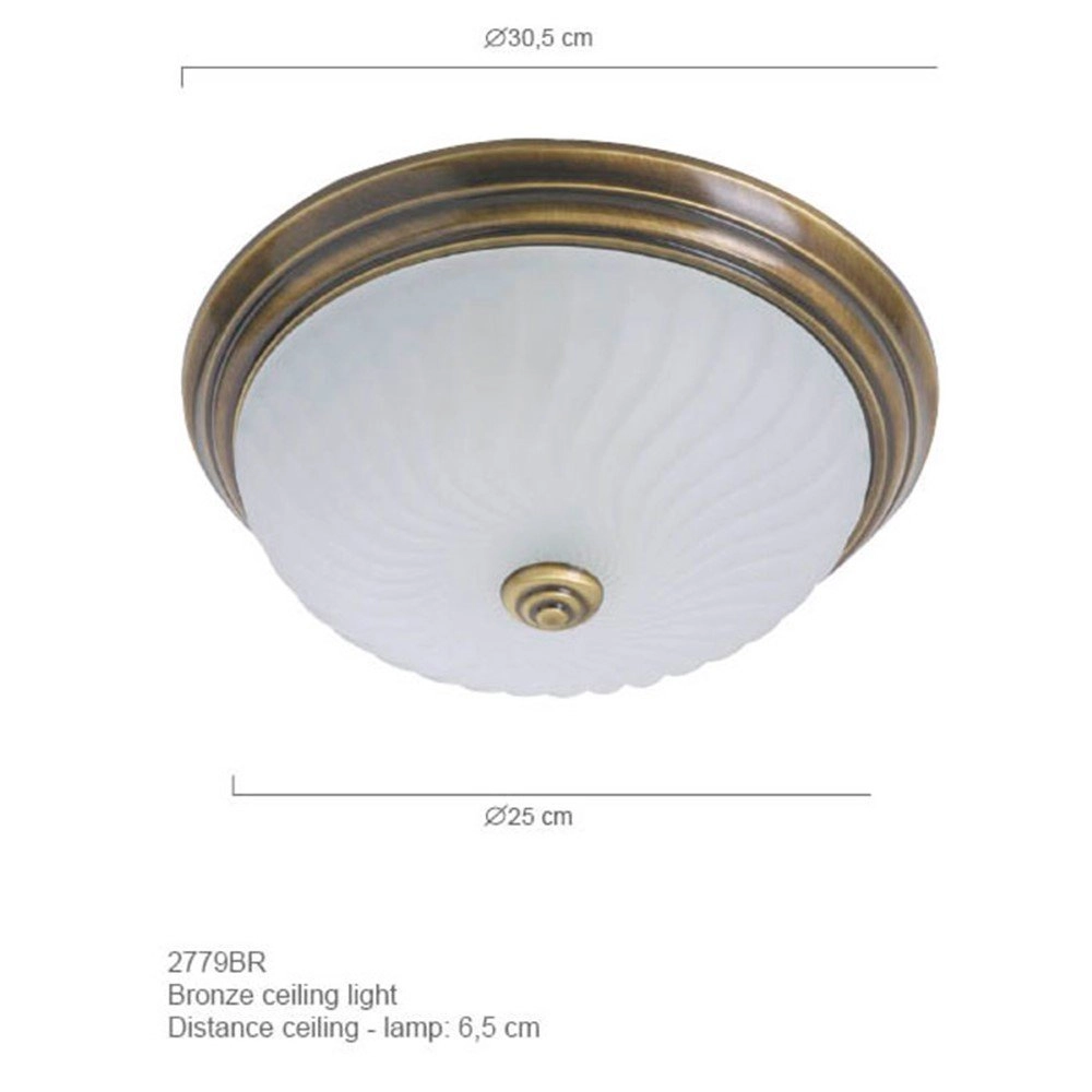 Lamp Ceiling and Wall or wall lamp bronze brown 30cm Steinhauer 8712746023008
