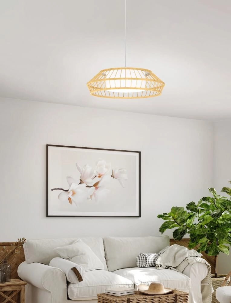Pendant lamp Yuku-Z wood Ø 46cm Eglo 9008606274055