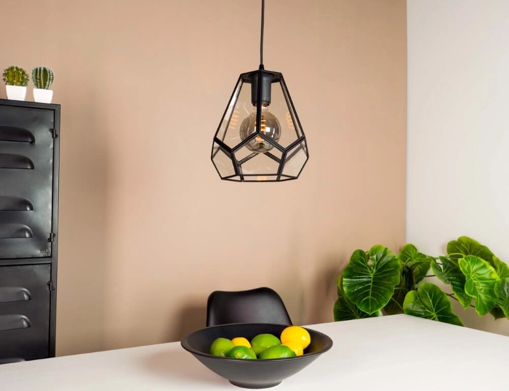 Pendant lamp Mardyke black with glass Eglo 9002759436438