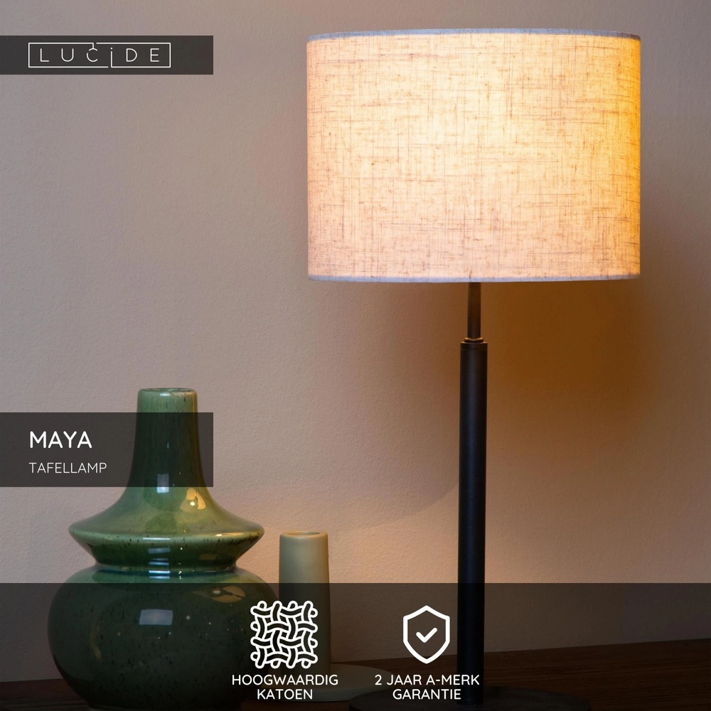 Table lamp Maya cream Lucide 5411212452610